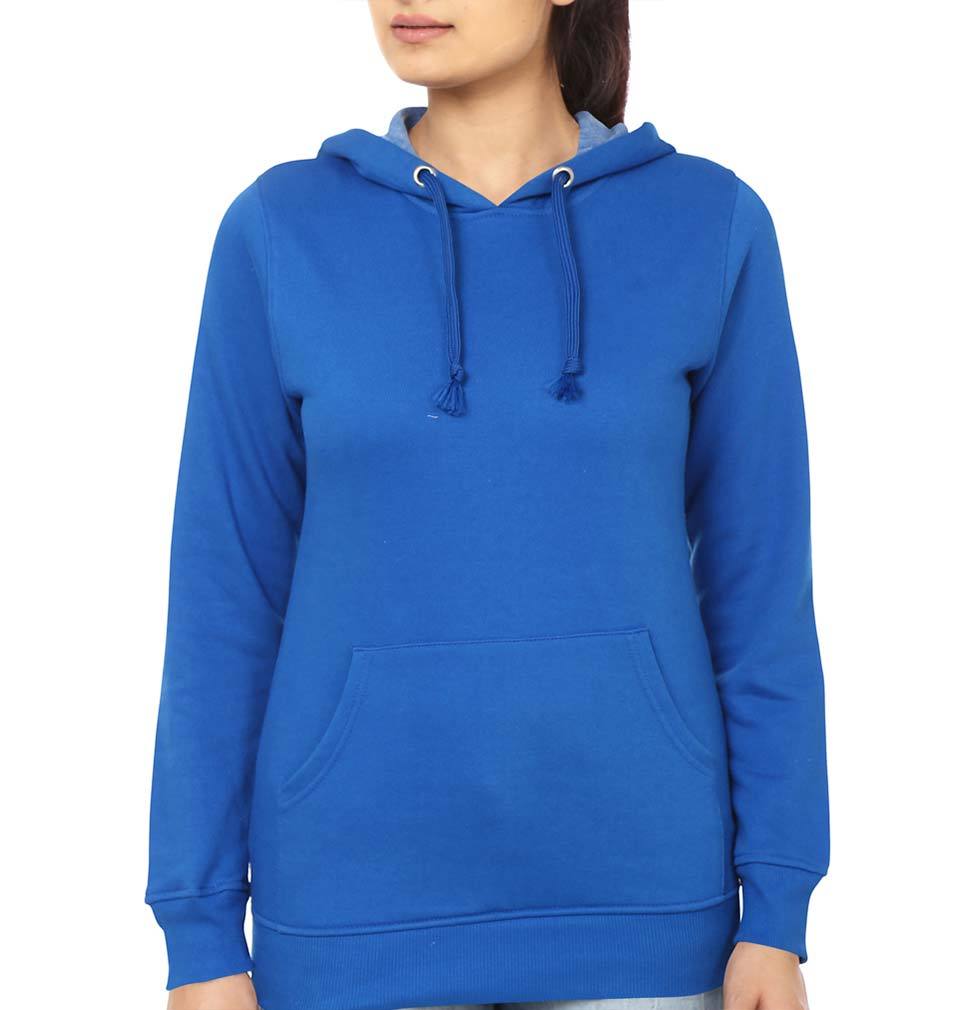 Plain Royal Blue Hoodie Sweatshirt for Women-ektarfa.com