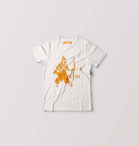 RAMJI Shree Ram Kids T-Shirt for Boy/Girl-White-Ektarfa.online