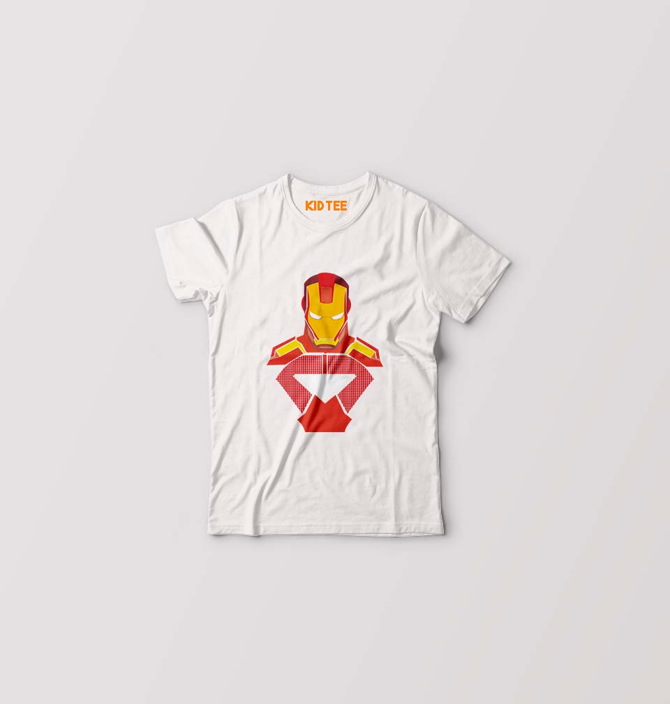 Iron Man Kids T-Shirt for Boy/Girl-White-Ektarfa.online