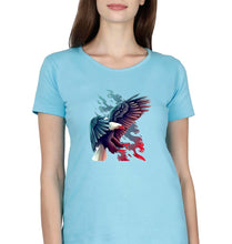 Load image into Gallery viewer, Eagle T-Shirt for Women-Light Blue-Ektarfa.online
