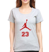 Load image into Gallery viewer, Michael Jordan T-Shirt for Women-Grey Melange-Ektarfa.online
