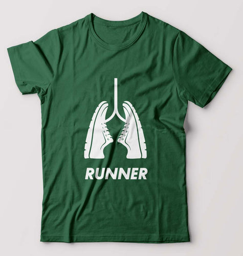 Runner Running T-Shirt for Men-Bottle Green-Ektarfa.online