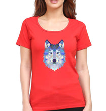 Load image into Gallery viewer, Wolf T-Shirt for Women-Red-Ektarfa.online

