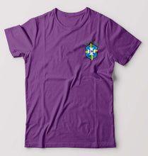 Load image into Gallery viewer, Brazil Football T-Shirt for Men-S(38 Inches)-Purple-Ektarfa.online
