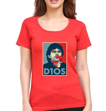 Load image into Gallery viewer, Diego Maradona T-Shirt for Women-Red-Ektarfa.online
