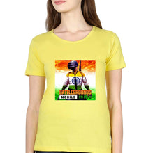 Load image into Gallery viewer, Battlegrounds Mobile India (BGMI) T-Shirt for Women-Yellow-Ektarfa.online
