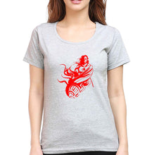 Load image into Gallery viewer, Hanuman Ji (God) T-Shirt for Women-Grey Melange-Ektarfa.online
