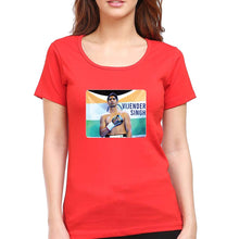 Load image into Gallery viewer, Vijender Singh T-Shirt for Women-Red-Ektarfa.online
