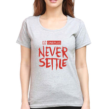 Load image into Gallery viewer, OnePlus T-Shirt for Women-Grey Melange-Ektarfa.online
