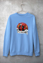 Load image into Gallery viewer, Deadpool Unicorn Unisex Sweatshirt for Men/Women-Baby Blue-Ektarfa.online
