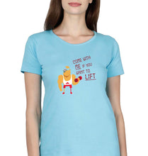 Load image into Gallery viewer, Gym T-Shirt for Women-Light Blue-Ektarfa.online
