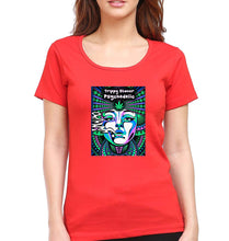 Load image into Gallery viewer, Trippy Stoner Psychedelic T-Shirt for Women-Red-Ektarfa.online
