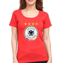 Load image into Gallery viewer, Germany Football T-Shirt for Women-Red-Ektarfa.online
