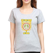 Load image into Gallery viewer, Psychedelic Love T-Shirt for Women-Grey Melange-Ektarfa.online
