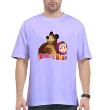 Load image into Gallery viewer, Masha and the Bear Oversized T-Shirt for Men-Lavender-Ektarfa.online
