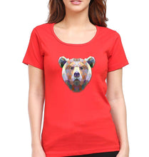 Load image into Gallery viewer, Bear T-Shirt for Women-Red-Ektarfa.online
