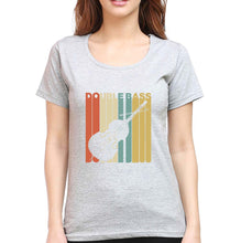 Load image into Gallery viewer, Double Bass Violin T-Shirt for Women-Grey Melange-Ektarfa.online
