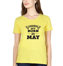 Load image into Gallery viewer, Legends are Born in May T-Shirt for Women-Yellow-Ektarfa.online
