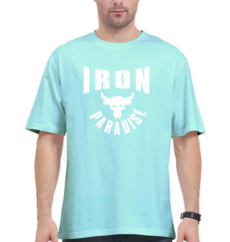 Iron Paradise Oversized T-Shirt for Men-Mint-Ektarfa.online