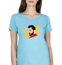 Load image into Gallery viewer, Virat Kohli T-Shirt for Women-Light Blue-Ektarfa.online
