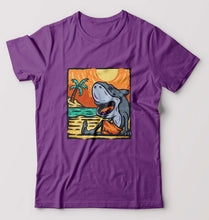 Load image into Gallery viewer, Shark T-Shirt for Men-Purple-Ektarfa.online
