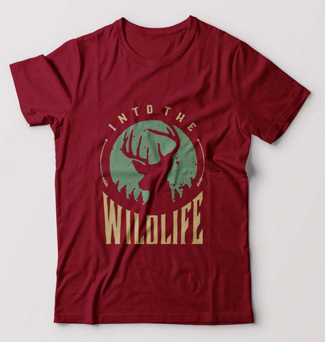 Deer T-Shirt for Men-Maroon-Ektarfa.online