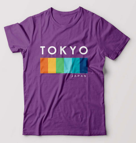 Tokyo Japan T-Shirt for Men-Purple-Ektarfa.online