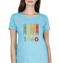 Load image into Gallery viewer, Guitar T-Shirt for Women-Light Blue-Ektarfa.online

