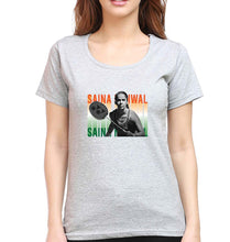 Load image into Gallery viewer, Saina Nehwal T-Shirt for Women-Grey Melange-Ektarfa.online
