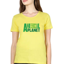 Load image into Gallery viewer, Animal Planet T-Shirt for Women-Yellow-Ektarfa.online

