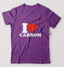 Load image into Gallery viewer, I Love Carrom T-Shirt for Men-Purple-Ektarfa.online
