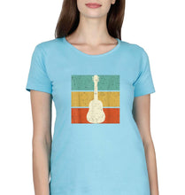 Load image into Gallery viewer, Guitar T-Shirt for Women-Light Blue-Ektarfa.online
