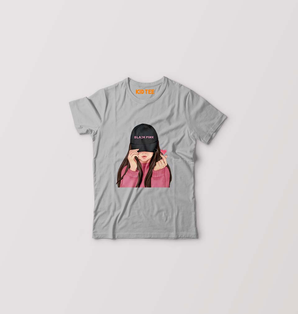 BLACKPINK Kids T-Shirt for Boy/Girl-Grey-Ektarfa.online