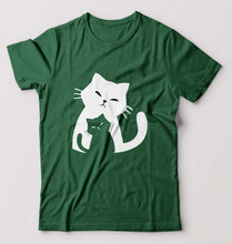 Load image into Gallery viewer, Cat T-Shirt for Men-Bottle Green-Ektarfa.online
