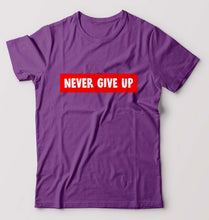 Load image into Gallery viewer, Never Give UP T-Shirt for Men-Purple-Ektarfa.online
