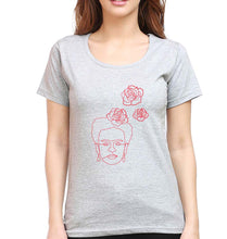 Load image into Gallery viewer, Frida Kahlo T-Shirt for Women-Grey Melange-Ektarfa.online
