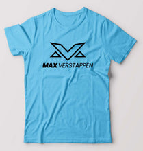 Load image into Gallery viewer, Max Verstappen T-Shirt for Men-S(38 Inches)-Light Blue-Ektarfa.online
