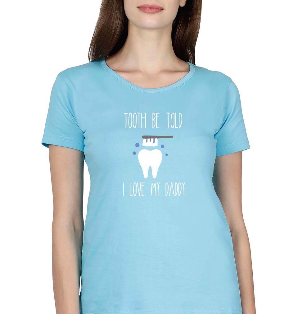 Love Daddy T-Shirt for Women-SkyBlue-Ektarfa.online