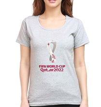 Load image into Gallery viewer, FIFA World Cup Qatar 2022 T-Shirt for Women-Grey Melange-Ektarfa.online
