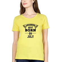 Load image into Gallery viewer, Legends are Born in July T-Shirt for Women-Yellow-Ektarfa.online
