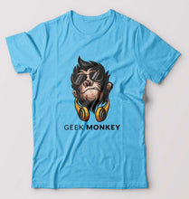 Load image into Gallery viewer, Geek Monkey T-Shirt for Men-Light Blue-Ektarfa.online
