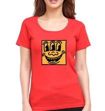 Load image into Gallery viewer, Keith Haring Funny T-Shirt for Women-Red-Ektarfa.online
