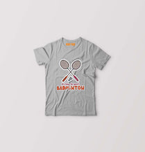 Load image into Gallery viewer, Badminton Kids T-Shirt for Boy/Girl-Grey Melange-Ektarfa.online
