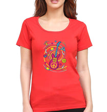 Load image into Gallery viewer, Psychedelic Music T-Shirt for Women-Red-Ektarfa.online
