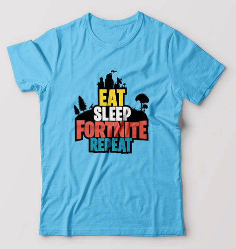 Fortnite T-Shirt for Men-Light Blue-Ektarfa.online
