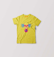 Load image into Gallery viewer, Cartoon Skull Kids T-Shirt for Boy/Girl-Yellow-Ektarfa.online
