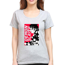 Load image into Gallery viewer, Demon Slayer T-Shirt for Women-Grey Melange-Ektarfa.online
