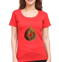 Load image into Gallery viewer, Ganpati T-Shirt for Women-Red-Ektarfa.online
