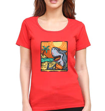 Load image into Gallery viewer, Shark T-Shirt for Women-Red-Ektarfa.online
