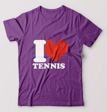 Load image into Gallery viewer, I Love Tennis T-Shirt for Men-Purple-Ektarfa.online
